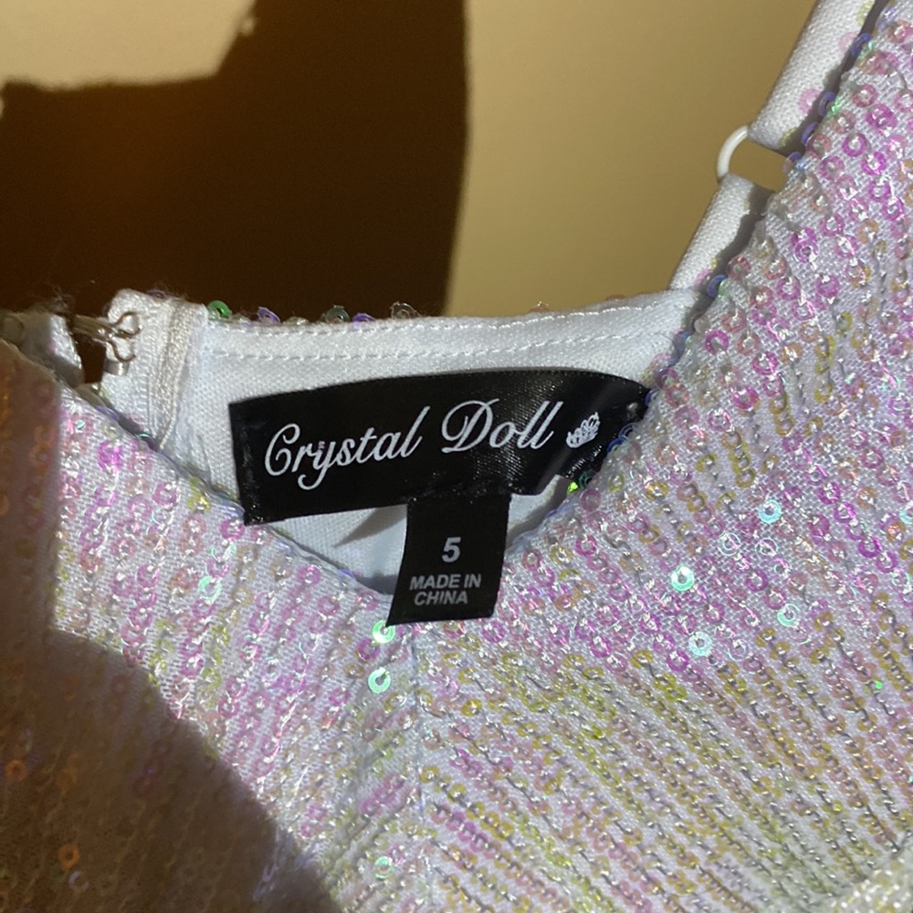 White Dress With Sequence, Worn Once - image 3